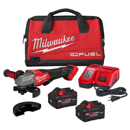 3670-22 Meuleuse sans fil sans fil Milwaukee Tool M18 FUEL au lithium-ion de 4-1/2" à 6" avec kit de commutation à palette